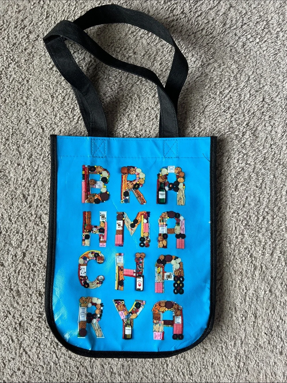 lululemon athletica Bright Blue 'BRUNCHAPPY' Graphic Tote